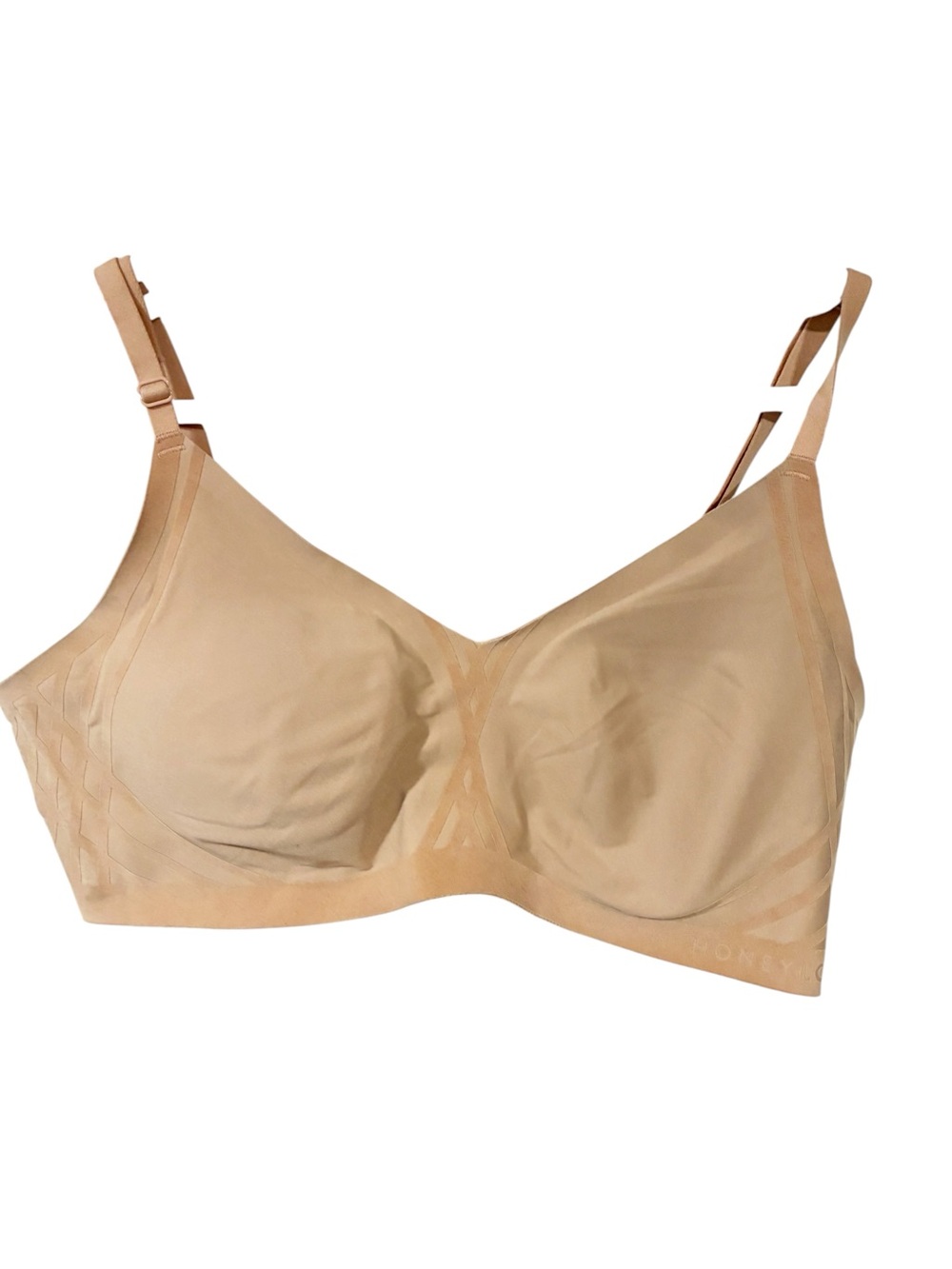HONEYLOVE SILHOUETTE WIRELESS BRA SAND Size Small